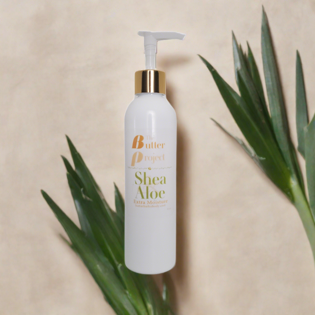 Shea & Aloe Extra Moisture Lotion provides dry-skin relief for sensitive skin in an unscented formula.