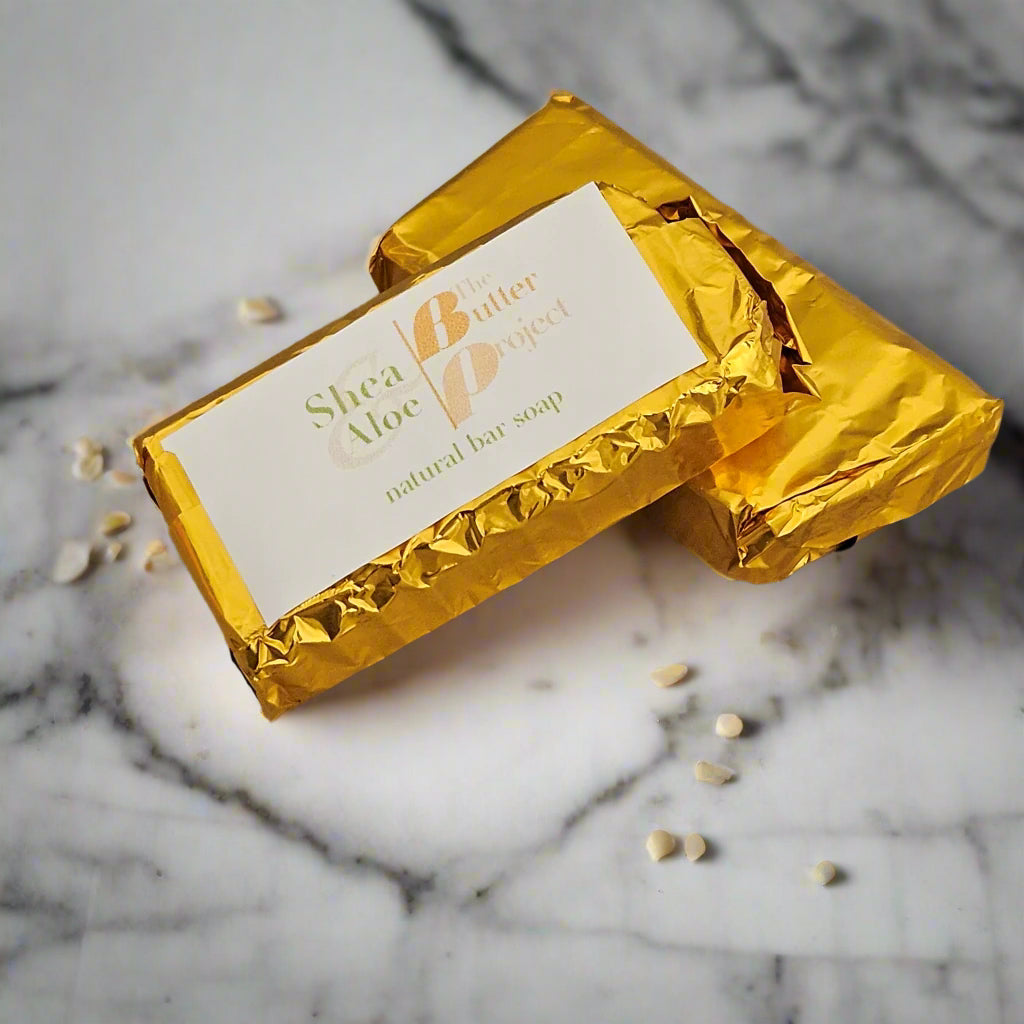 Enjoy the comforts of home anywhere with Shea & Aloe travel size natural bar soap