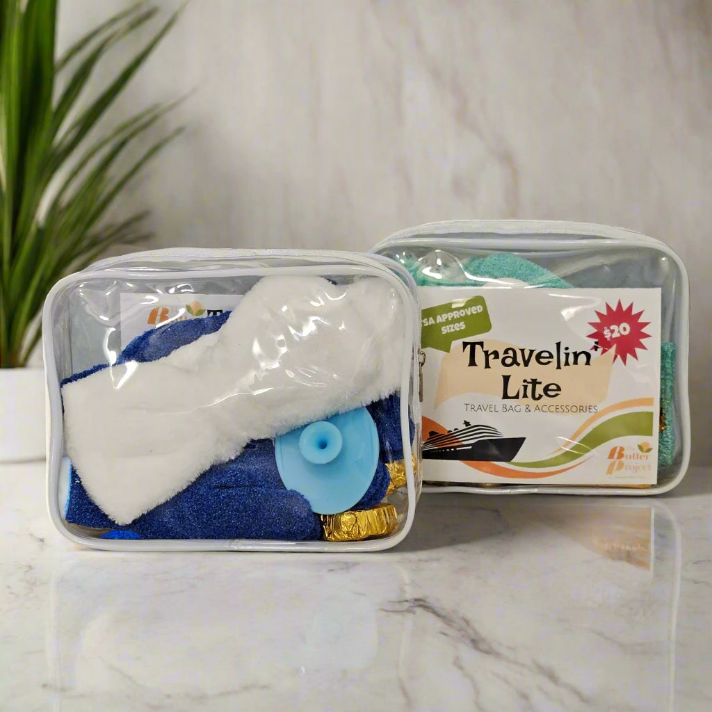 Travelin' Lite Travel Bag in white is a convenient way to carry all your bath essentials