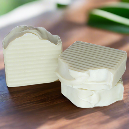 Fresh Mint Natural Bar Soap is formulated with beneficial oils to create a rich lather