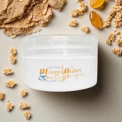 Oat & Honey Mini Mango Butter Sugar Scrub has the comforting scent of oats and honey