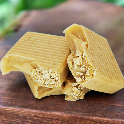 Image of three Oat & Honey Natural Bar Soap from The Butter Project.